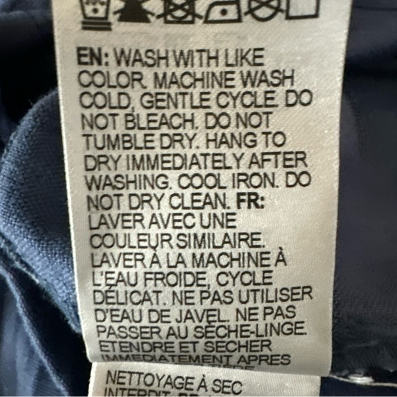 ROXY Womens Sz Small Adjustable Overalls Romper Blue Linen Pockets Beach Resort - Picture 12 of 13